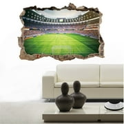 Cadorn 3D Football Field Wall Stickers – Realistic Soccer Stadium Decor for Bedroom, Playroom \u0026 Sports Theme Spaces